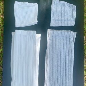 SHEIN Strapless Two Piece Set - White and Gray